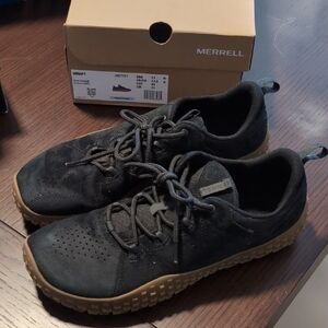 Merrell Men's Black Athletic Shoes with Brown Soles